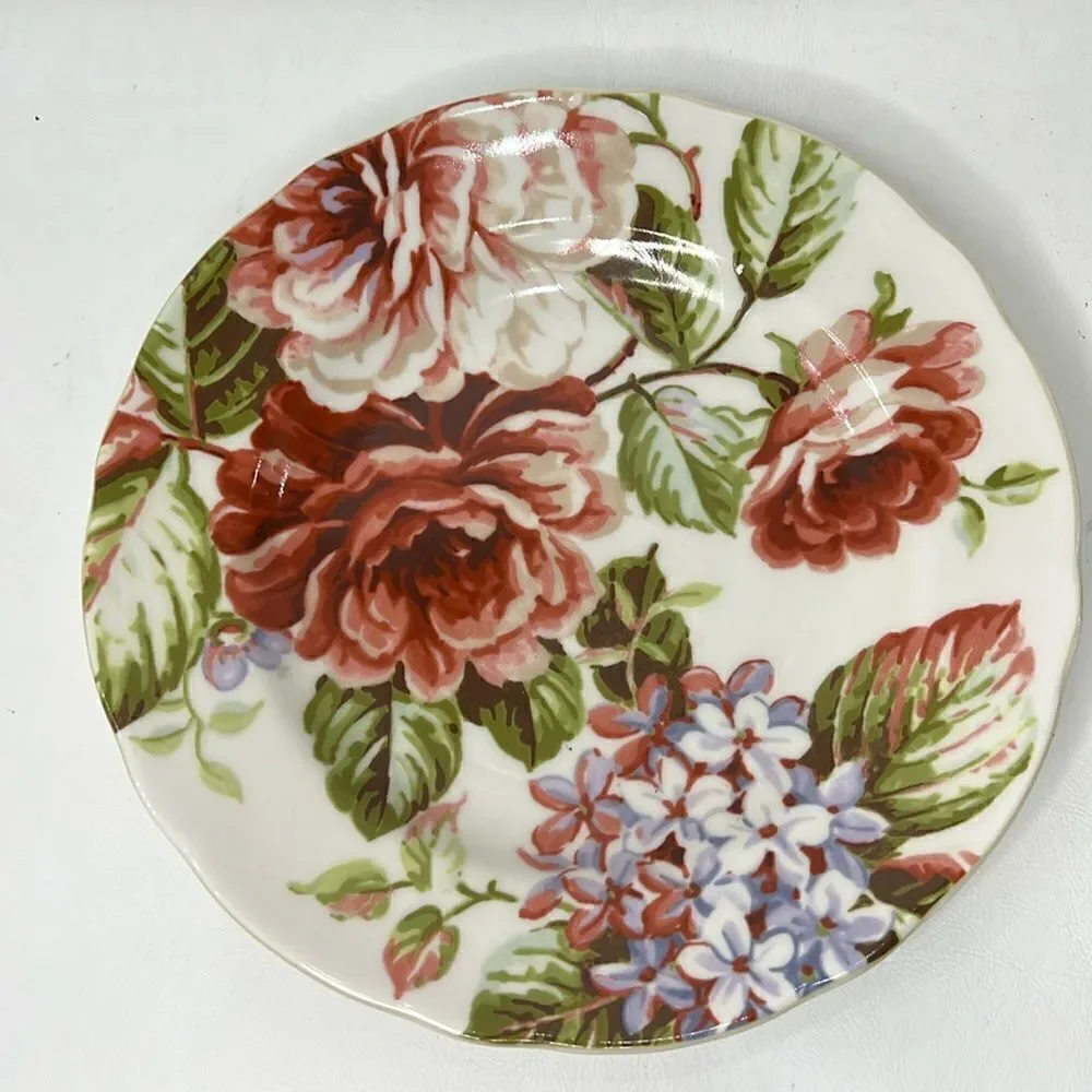 222 Fifth Saucer 8 1/2 Inches Round Heidi White Porcelain Fine China Indonesia